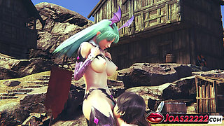 Morrigan Aensland's Sensual Secrets: Rule34 3D Hentai Animation - Big Boobs Massage, Intimate Pussy Lick, and Intense Fingering
