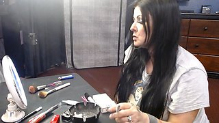 MILF Mid Make up Cigarette Smoking