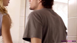 Cherie Deville's Blonde Stepmom Passion in a Threesome Frenzy