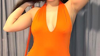 Latina teen after a date that went well