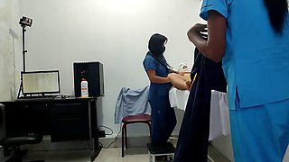 IT HAPPENED AT THE CLINIC!! A FEMALE DOCTOR AND NURSE SEDUCE A PATIENT. THEY FUCK HIM ON THE STRETCHER