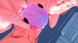 Mega Man X Dive's Nana Gets a Bukkake to Celebrate Her Playable Debut