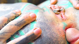 Pornstar Tattoo Artist Gets Assfucked From Customer - Hard Anal, ATM, Facial Cumshoot
