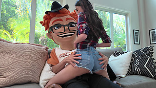 She Begged, Kneeling for a Facial Cumshot, Licking Me Clean with a Grin