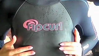 Wetsuit Cave Encounter: Secret Fun with Mysterious Stranger