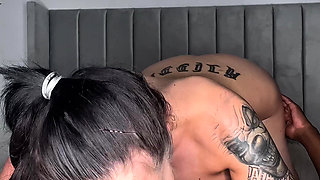 69 BBC Blowjob Interracial Deepthroat with Cum in Mouth by MILF Gia