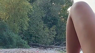 Nude Beach Tease: Helping a Voyeur Cum Hard