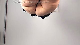 Amateur Brunette Hairy Latina MILF with Big Tits and Ass Gets Naked Vibrator Massage