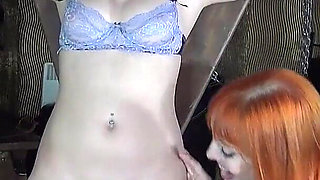 Redhead MILF Pleasing Her Sexy Blonde Friend with a Vibrator