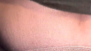 Footjob and Pantyhose Creampie Like a Condom POV