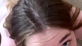Amateur teen blowjob and cumshot from a guy