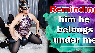 Reminding Him He Belongs Under Me Femdom Wrestling