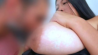 HUGE NATURAL BOOBS Latina Rides Cock
