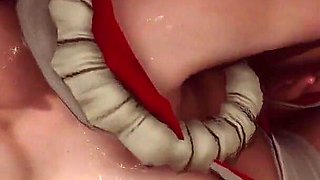 Illuxxxtrandy Intense Double Penetration with Mai Shiranui - Hardcore Ass Play and Cum Swallowing