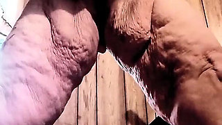 What's This Naked Whore Doing? Paddling Her Tits with a Wooden Spoon and Masterbated and Cums to the Fucking Moon