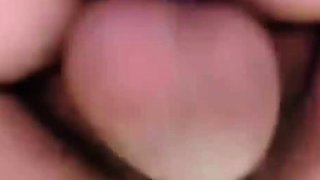 Laci Laine licks a big cock then ends up with a frosted face