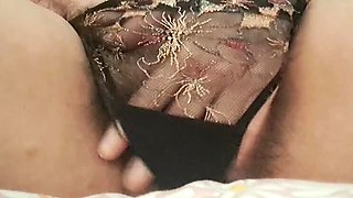 Mature MILF Monse Stuffs Panties In Her Hairy Pussy & Masturbates - Amateur Homemade HD