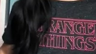 Small titted babe toys her pussy on webcam