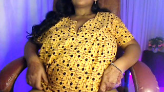 Pregnant Lady Play with Boobs and Big Belly.