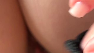 Sweet Humiliation. Tied Cock. Eating Creamy Pussy. Close-up.