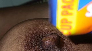 College Student Licking Married Aunty Breast Using Honey and Horlicks
