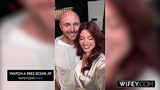 Plump Buxom Redhead MILF Kayla Summers Gets DVP-ed By 2 Guys On Stage In Front Of Her Cuckold Hubby