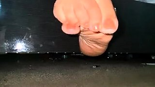 Close up foot fetish on cam