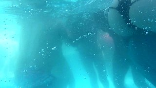 Hidden Camera At the Pool  - Creepshots Underwater Ass Grab