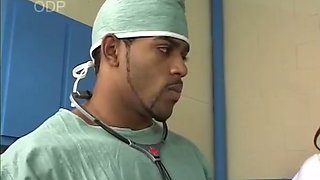 Black horny doctor eats and fingers sweet Asian pussy