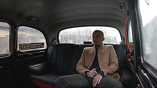 Pussyeaten busty cabbie gets pounded in missionary pose