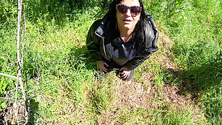 Hot Outdoor Blowjob and Cum Play with a Down-jacket 269
