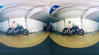 Redhead Gets Turned on by Her Motorcycle