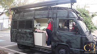Imagine Fucking Grandmother in an Old Mobile Home in the Middle of the City.