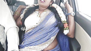 Indian Car Sex Telugu Dirty Talks.car Driver Try to Fuck Telugu Saree Aunty.