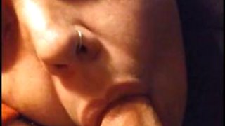 Vertical blowjob