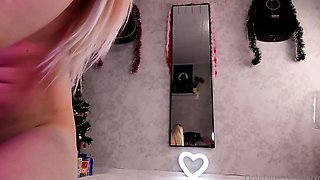 Curly Blonde Teen Records Solo Dildo Masturbation More at