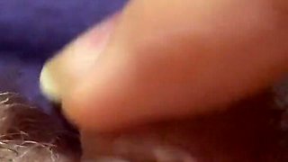Huge clitoris rubbing and jerking orgasm in extreme close up masturbation