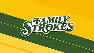 Familystrokes - splendid horny stunner dropped into her knees and eats on massive knob