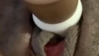 Stimulating My Big Clit with Vibrator Amazing Intense Squirting Moaning Orgasms