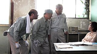 Japanese Housewife Gangbanged By Older Men