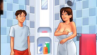 Stepmom Debbie Takes Big Cock in Shower - Creampie Fuck with Huge Tits Bhabhi