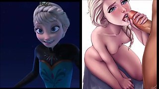 SekushiLover - DIsney Elsa vs Naked Elsa