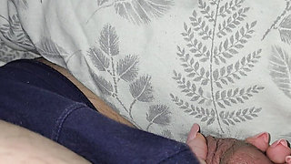 Step mom touches step son big balls like a new job