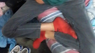 Step Daughter Jerks Her Step Dads Hard Cock to Big for Her Tiny Small Petite 18 Year Old Vergin Pussy