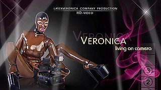 Latex Veronica - Self Bondage In Black Latex - Malisa Moir - Barbie griffin