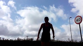 Amateur striptease and Solo masturbation