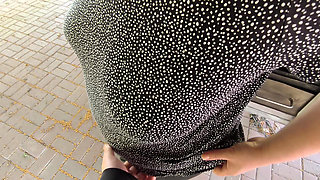 Tit and vagina slapping on picnic table