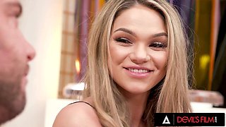 DEVILS FILM - Gorgeous Babe Athena Faris Gets Her Face Covered In Cum After Hot Swinger Swap: Porn