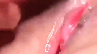 Close-up Pussy Fucking and Inside Cumout
