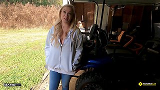 Big natural tits blonde gets a facial in hd video